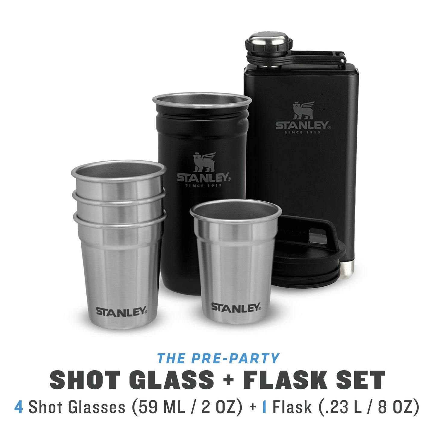 Stanley Adventure Pre-Party Shot Glass + Flask Set